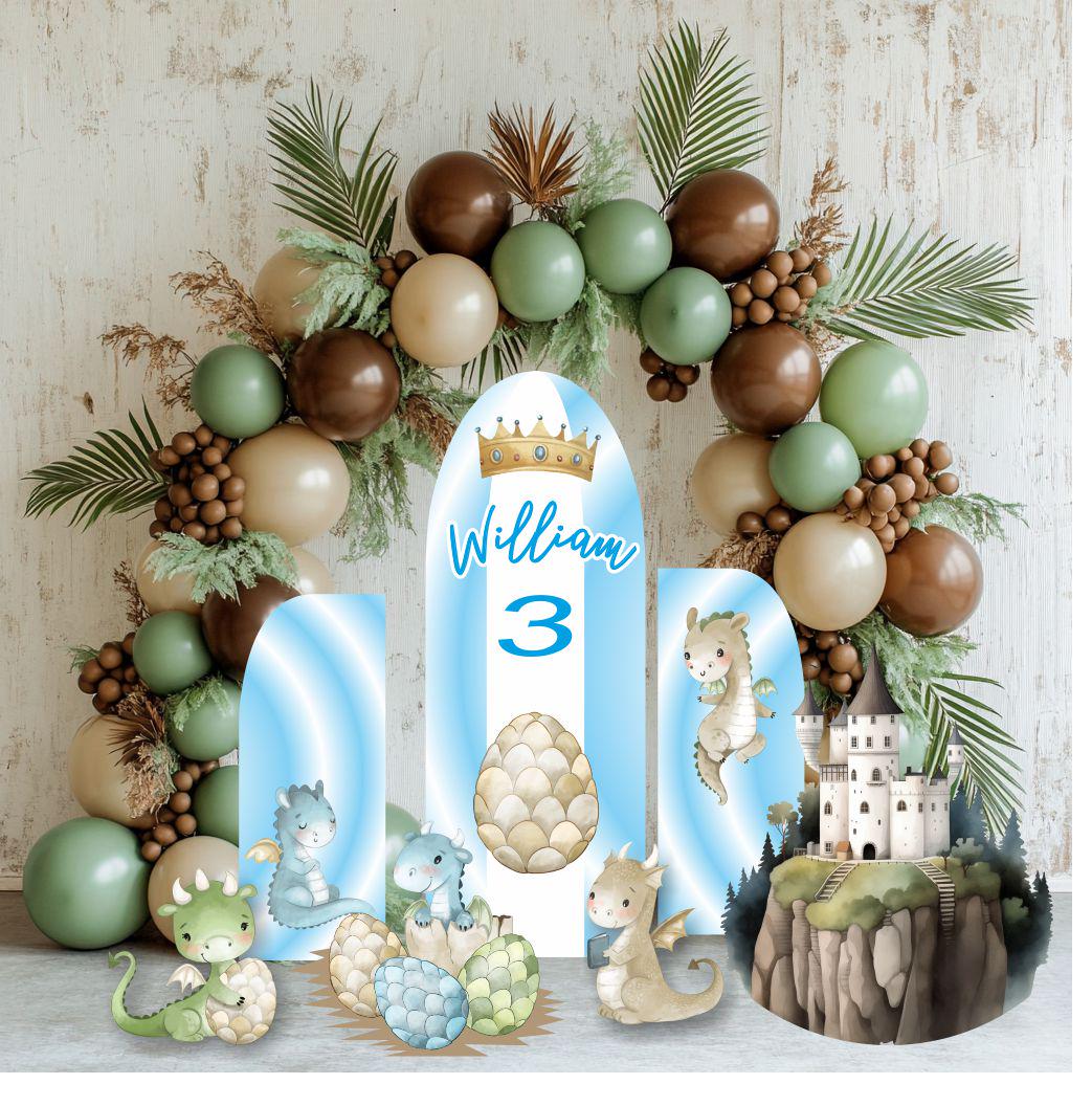 Blue Baby Dragons Cutouts, Fantasy Birthday Decor, Dragons Prop, Whimsical Fantasy Baby Shower, Storybook, Fairytale, Magic Castle, Baby Boy