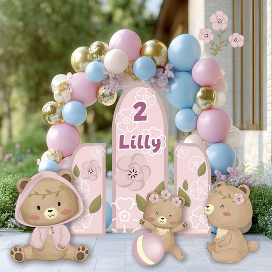 Pink Teddy Bear Cutout Decoration, Baby Shower Decor, Backdrop, Yard Sign, Pink Bear, Baby Birthday, Classic Bear, First Birthday, Baby Girl
