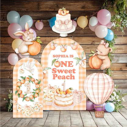 One Sweet Peach Birthday Cutouts, Peach Backdrop, Sweet Party Decorations, Sweet One, 1st birthday, Peach 1st Birthday, Peach Party Props