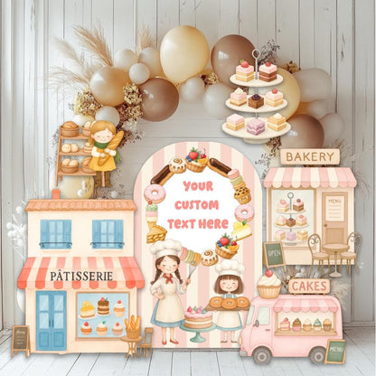 Patisserie Cutouts, Bakery Party, Candy Shop Backdrop, Two Sweet Birthday, Ice Cream, Lollipop, Donuts, Candy Theme Decor, Sweet Store, Cake