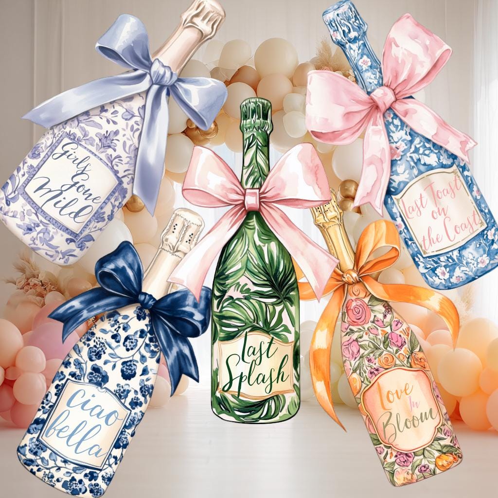 Champagne Bachelorette Party Prop, Ciao Bella, Bachelorette Decor, Bridal Shower, Birthday Decoration, Girls Gone Mild, Pajama Party, Signs