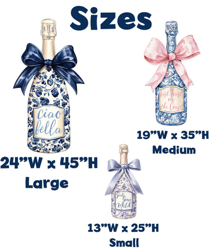 Champagne Bachelorette Party Prop, Ciao Bella, Bachelorette Decor, Bridal Shower, Birthday Decoration, Girls Gone Mild, Pajama Party, Signs