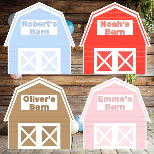 Barnyard Cutout, Ranch Animals Party, Pink Barn, Blue Barn, Brown Barn, Red Barn, Birthday Prop, Fram Baby Shower, Farm Themed Party Decor