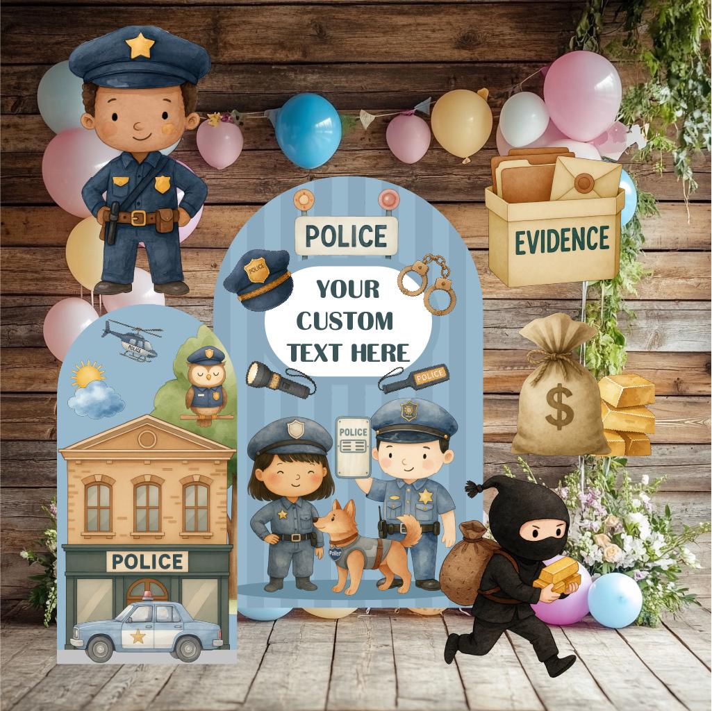 Police Cutouts, Police Station, Policeman Party, Police Theme Birthday Party, Vehicle Party, 3rd Birthday Boy, Party Supplies,Police Officer