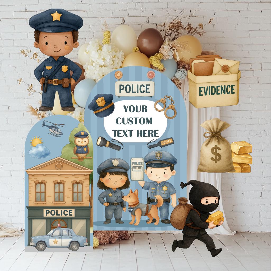 Police Cutouts, Police Station, Policeman Party, Police Theme Birthday Party, Vehicle Party, 3rd Birthday Boy, Party Supplies,Police Officer