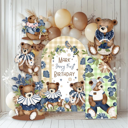 Berry First Birthday Cutout, Teddy Bear, Blueberry Baby Shower, Backdrop, Sweet Party Decorations, Berry 1st Birthday, Vintage Bear,Baby Boy