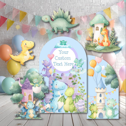 Pastel Baby Dragons Cutouts, Fantasy Birthday Decor, Dragons Props, Whimsical Fantasy Baby Shower, Storybook Signs, Fairytale, Magic Castle