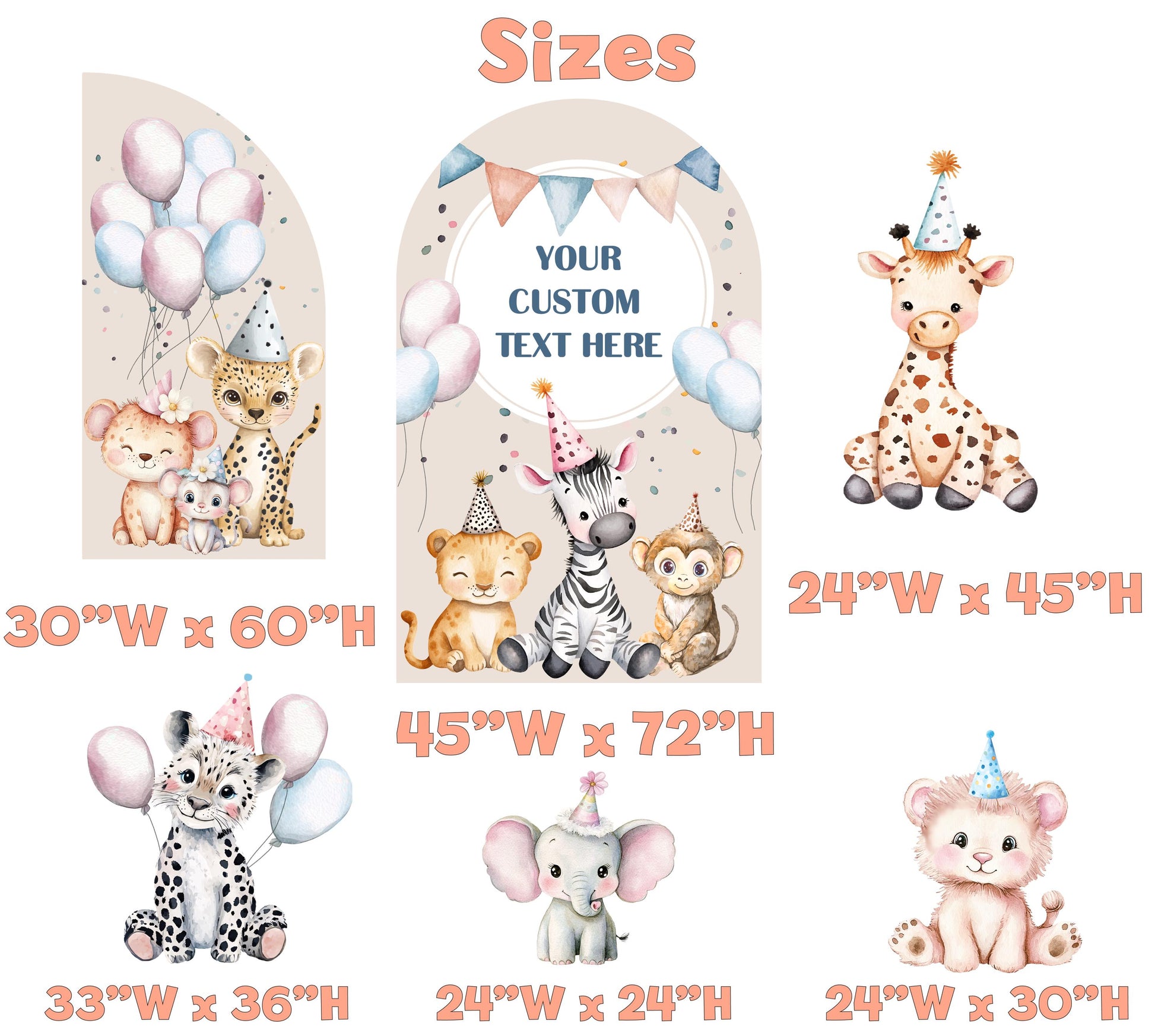 Party Animals Birthday Cutouts, Safari Animals Birthday Decor, Party Hats, Baby Shower, Wild One, Birthday Decor, Two Wild, Welcome Sign