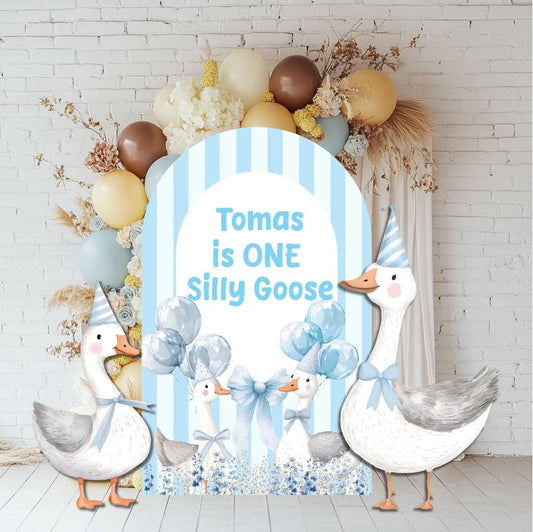 Blue Goose Cutouts, One Silly Goose, Mama Goose Baby Shower, Silly Goose Props, Mother Goose, Lucky Duck, Cottagecore,1st Birthday Decor