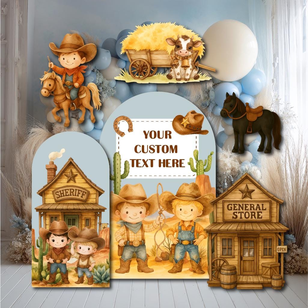 My First Rodeo Birthday Cutouts, Cowboy Party, First Birthday, Western Birthday, Wild West, Western Baby, Baby Boy, Props, Wild One, Howdy