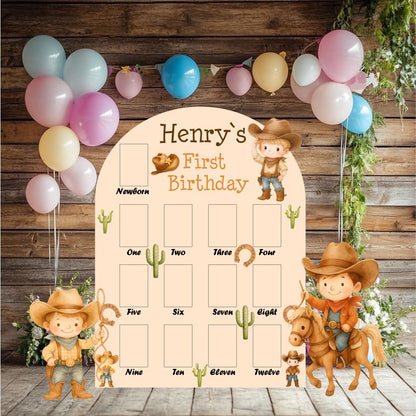 Personalized My First Rodeo Photo Board, Milestone, Boys First Birthday, Western Baby, Baby Boy, Party Prop, Cowboy Party, Wild One, Howdy