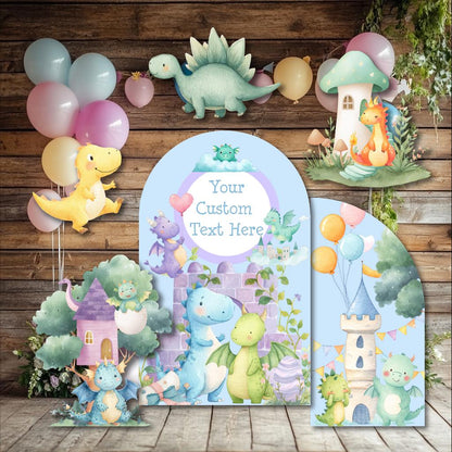 Pastel Baby Dragons Cutouts, Fantasy Birthday Decor, Dragons Props, Whimsical Fantasy Baby Shower, Storybook Signs, Fairytale, Magic Castle