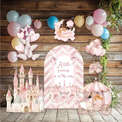 Pink Baby Princess Cutout, Storybook Baby Shower, Backdrop, Standee, Girls Birthday, Welcome Sign, Pink Castle, Princess Carriage,Fairytale