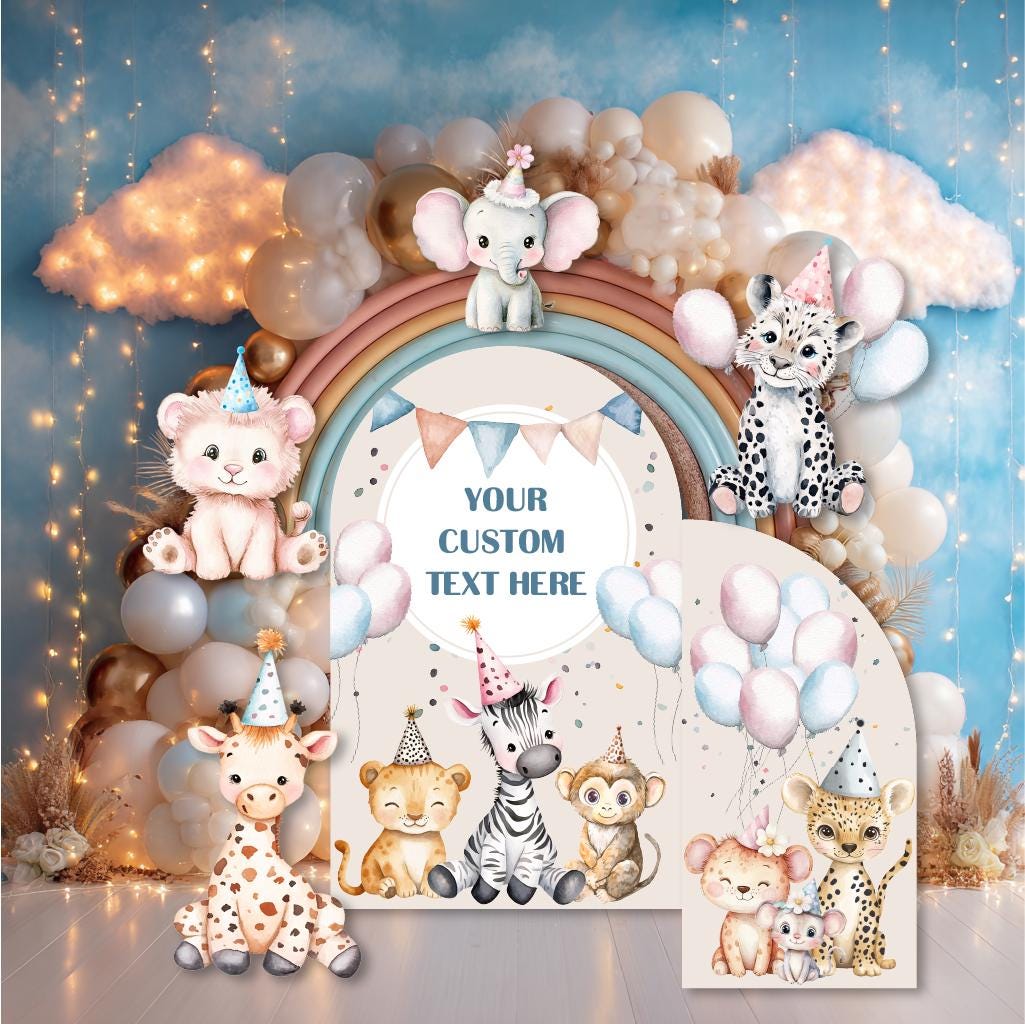 Party Animals Birthday Cutouts, Safari Animals Birthday Decor, Party Hats, Baby Shower, Wild One, Birthday Decor, Two Wild, Welcome Sign