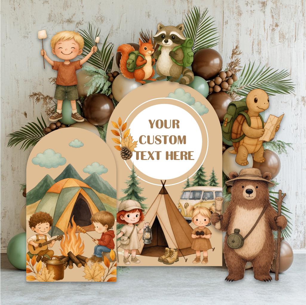 Camping Cutouts, Boho Birthday Decor, Welcome Sign, Camping Baby Shower, Camp Themed Birthday, Woodland Animals, Party Prop, Camper Birthday