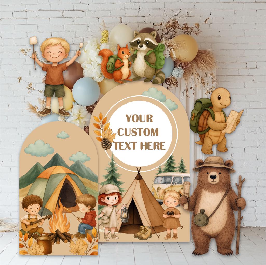 Camping Cutouts, Boho Birthday Decor, Welcome Sign, Camping Baby Shower, Camp Themed Birthday, Woodland Animals, Party Prop, Camper Birthday