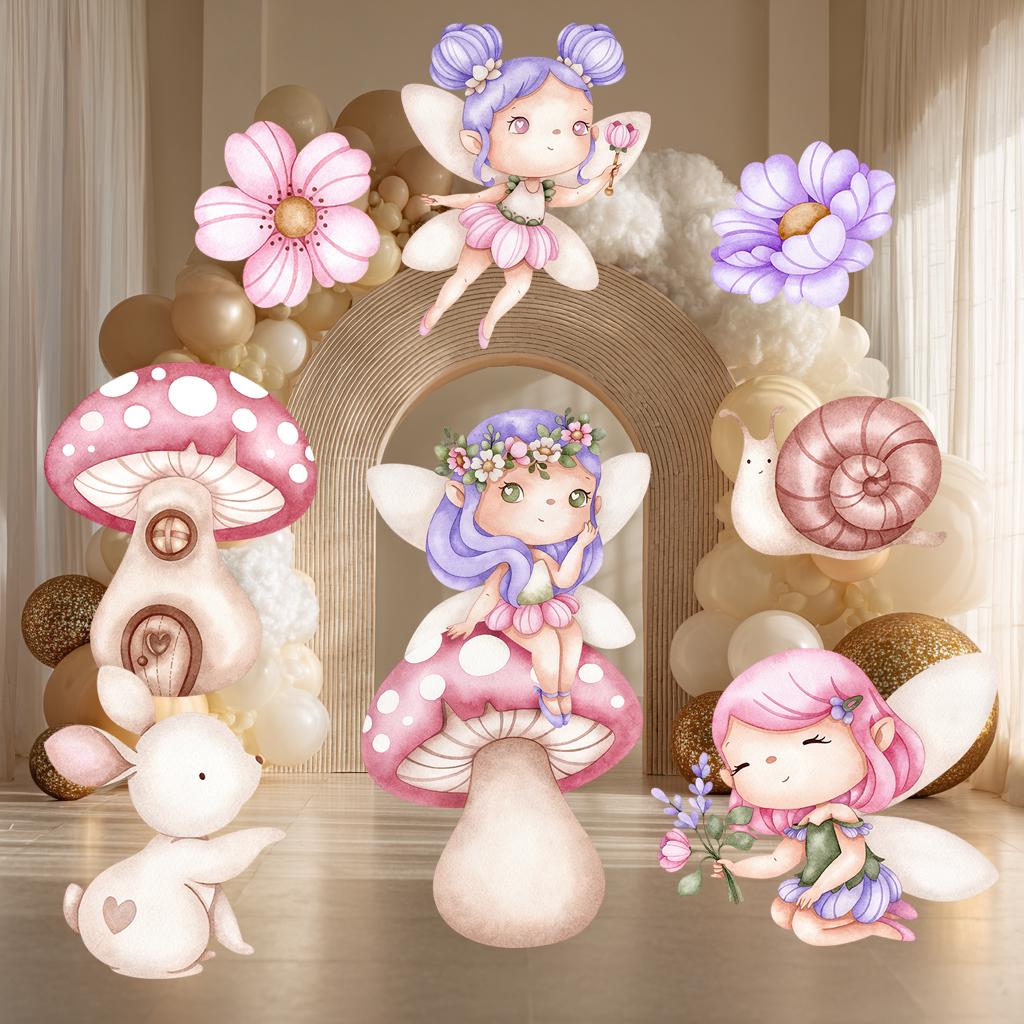 Fairy First Birthday Decor, Cutout, Baby Shower, Garden, Enchanted Fairy Girl Birthday Decor, Watercolor Fairy Theme Birthday, Stand Up Prop
