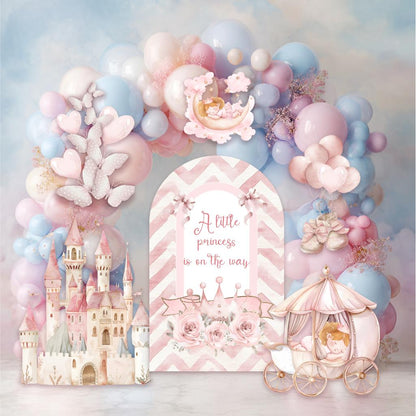 Pink Baby Princess Cutout, Storybook Baby Shower, Backdrop, Standee, Girls Birthday, Welcome Sign, Pink Castle, Princess Carriage,Fairytale