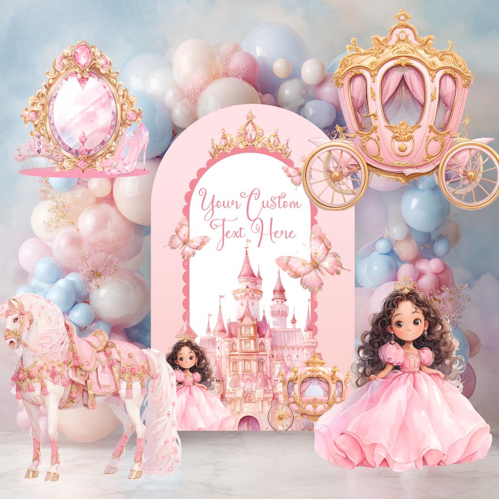 Pink Baby Princess Cutout, Storybook Baby Shower, Backdrop, 1st Birthday, Girls Birthday, Welcome Sign, Castle, Princess Carriage, Fairytale