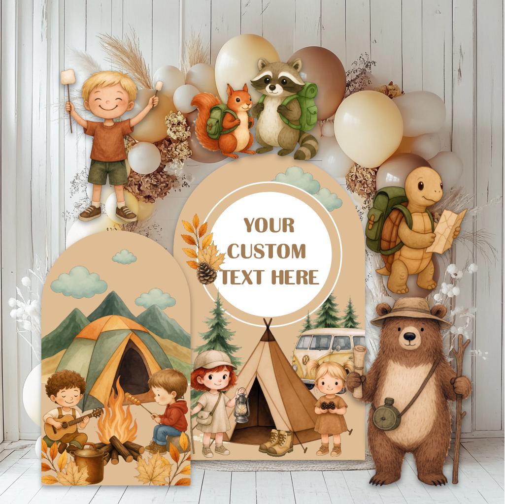 Camping Cutouts, Boho Birthday Decor, Welcome Sign, Camping Baby Shower, Camp Themed Birthday, Woodland Animals, Party Prop, Camper Birthday