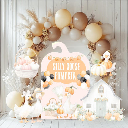 One Silly Goose Cutouts, Thanksgiving Decor, Baby Shower, Silly Goose, 1st Birthday, Pumpkin Decor, Halloween Decor, Fall Decor, Lawn Sign