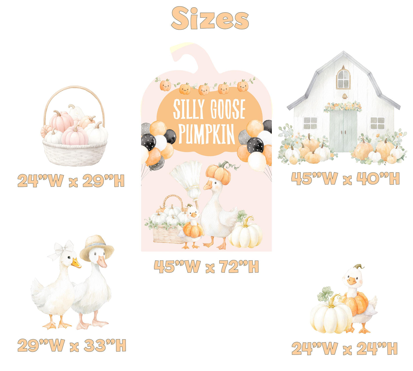 One Silly Goose Cutouts, Thanksgiving Decor, Baby Shower, Silly Goose, 1st Birthday, Pumpkin Decor, Halloween Decor, Fall Decor, Lawn Sign