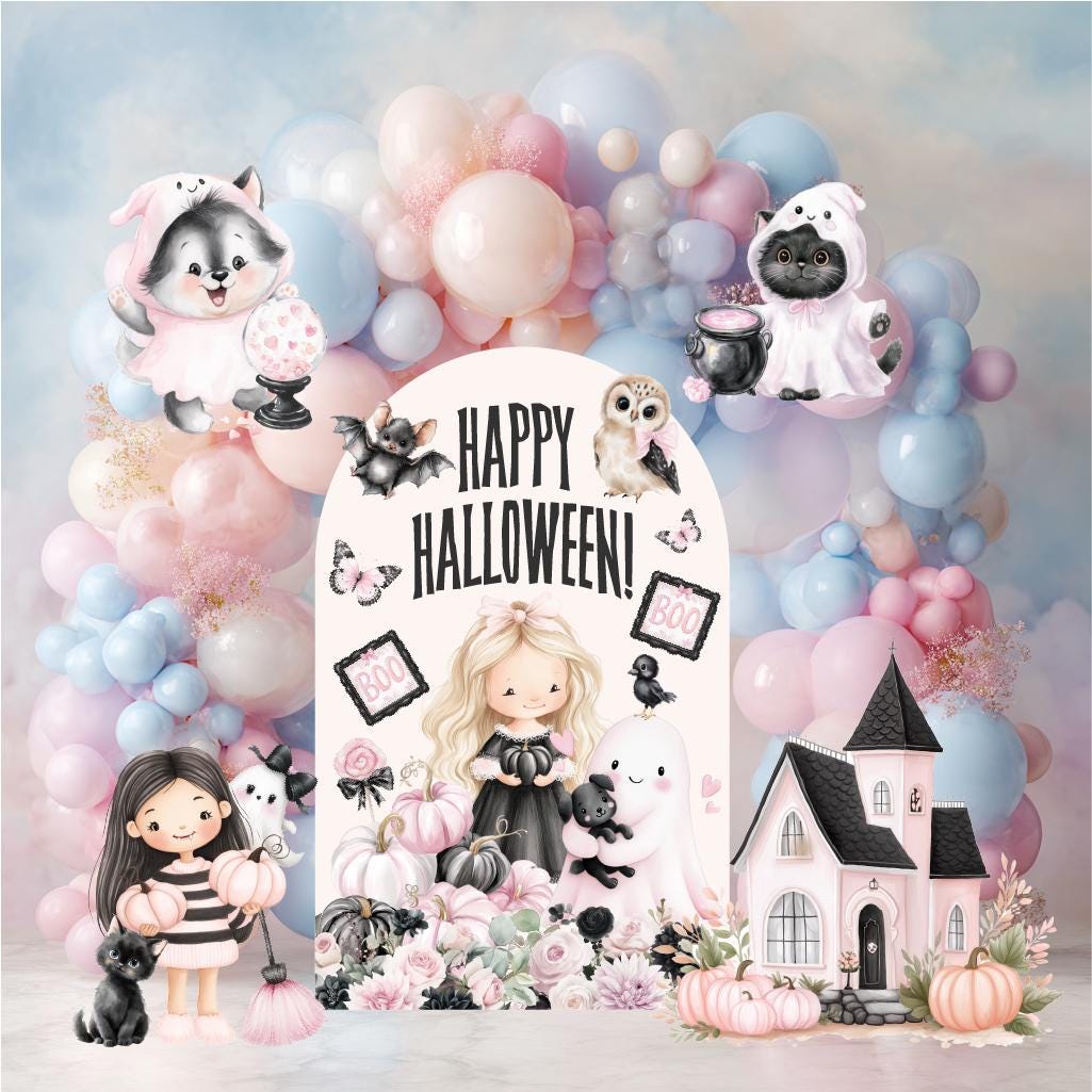 Pink Halloween Cutouts, Halloween Decor, Fall Decor, Lawn Sign, Yard Sign, Witch, Ghost, Black Cat, Spooky, Spooky Season, Skeleton, Pumpkin