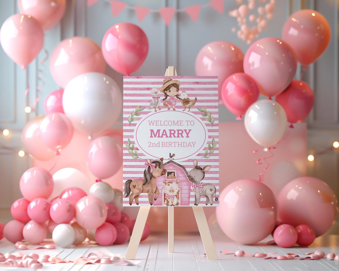 Farm Animals Cutouts Set, Ranch Animals Party, Barnyard Birthday Prop, Farm Animal Standee, Baby Shower,Farm Themed Party Decor,Centerpieces