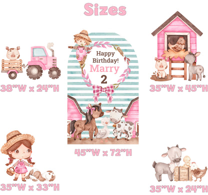Farm Animals Cutouts Set, Ranch Animals Party, Barnyard Birthday Prop, Farm Animal Standee, Baby Shower,Farm Themed Party Decor,Centerpieces