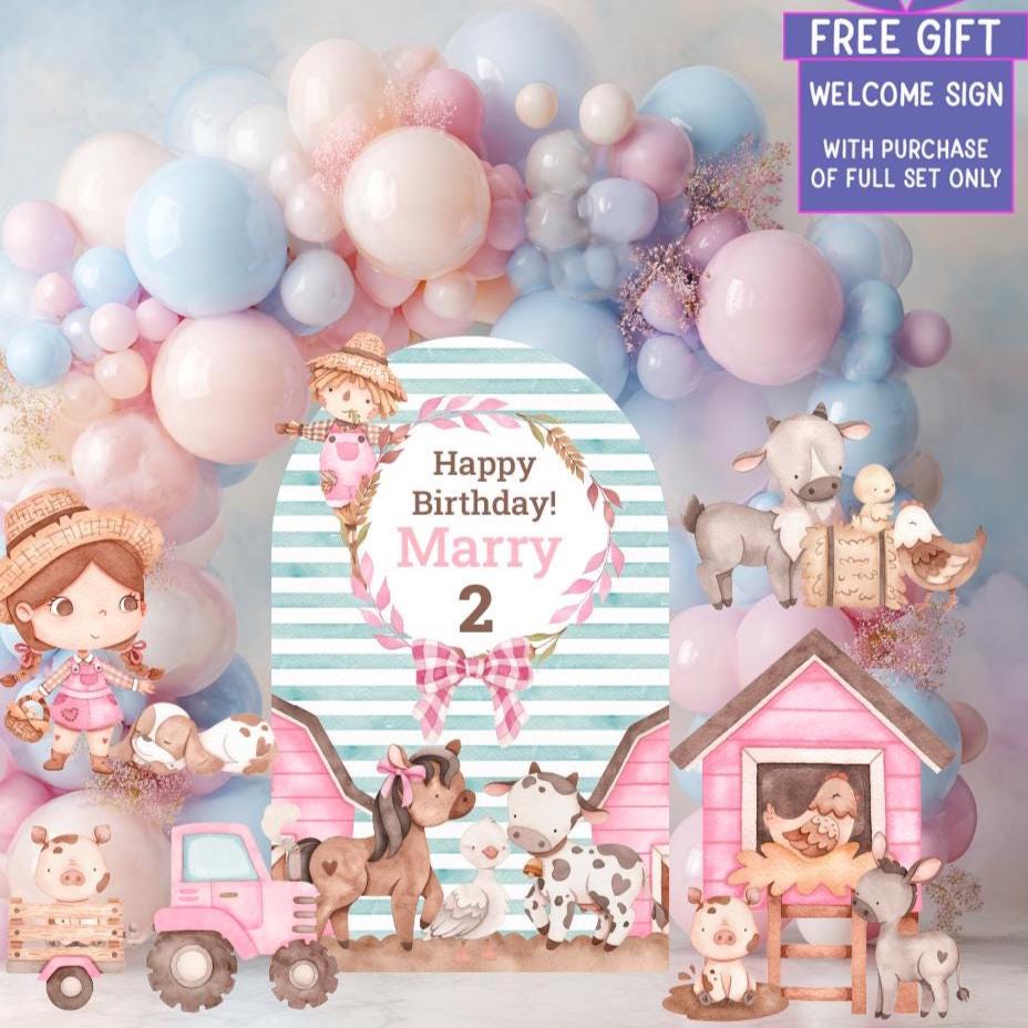 Farm Animals Cutouts Set, Ranch Animals Party, Barnyard Birthday Prop, Farm Animal Standee, Baby Shower,Farm Themed Party Decor,Centerpieces