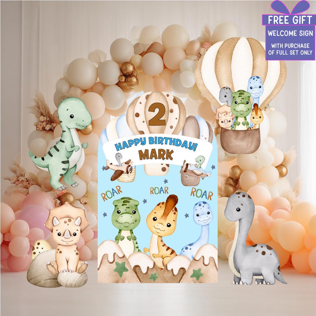 Dinosaur Party Cutouts, Party Decor, Air Transport, Hot Air Balloons, Baby Dino Birthday Party, Party Props, Dinosaur Baby Shower, Airplane