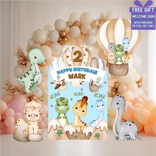 Dinosaur Party Cutouts, Party Decor, Air Transport, Hot Air Balloons, Baby Dino Birthday Party, Party Props, Dinosaur Baby Shower, Airplane