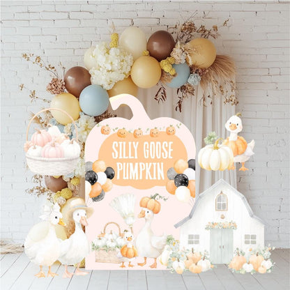 One Silly Goose Cutouts, Thanksgiving Decor, Baby Shower, Silly Goose, 1st Birthday, Pumpkin Decor, Halloween Decor, Fall Decor, Lawn Sign