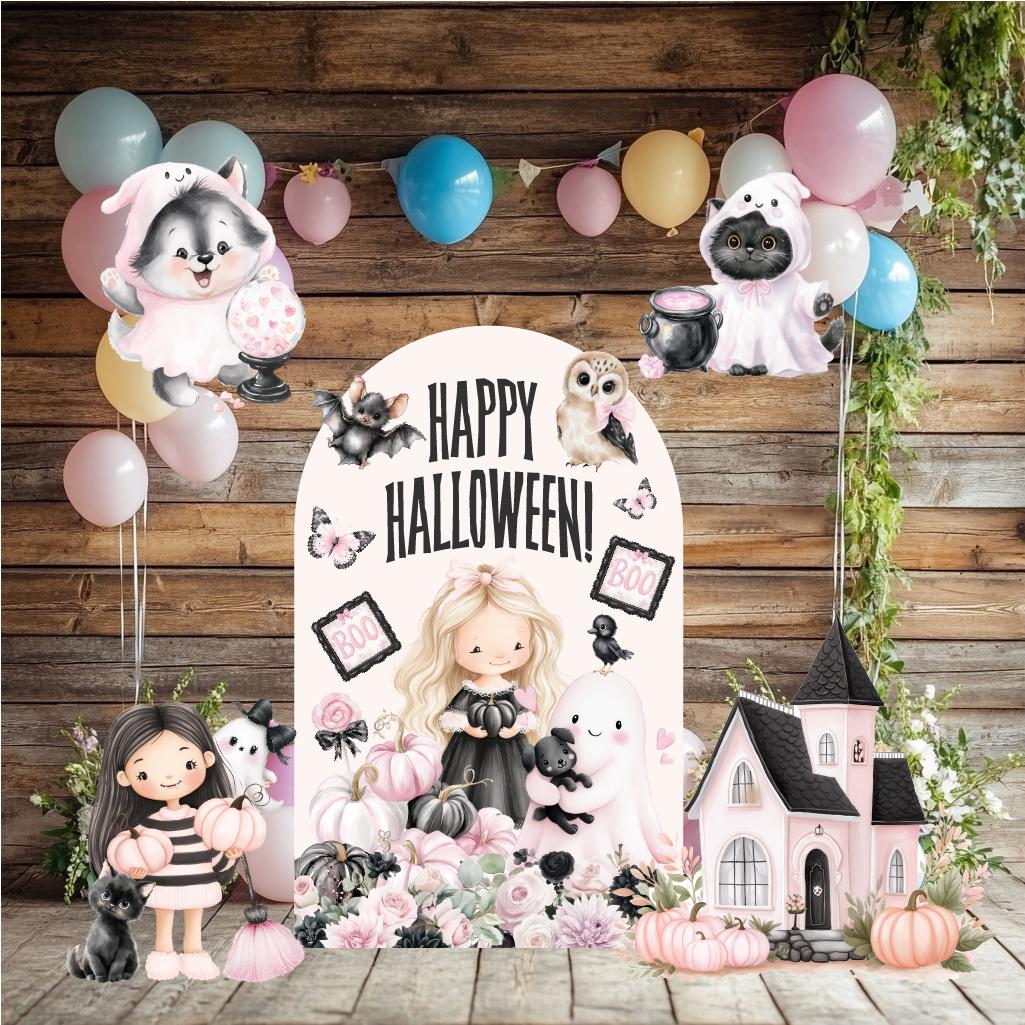 Pink Halloween Cutouts, Halloween Decor, Fall Decor, Lawn Sign, Yard Sign, Witch, Ghost, Black Cat, Spooky, Spooky Season, Skeleton, Pumpkin