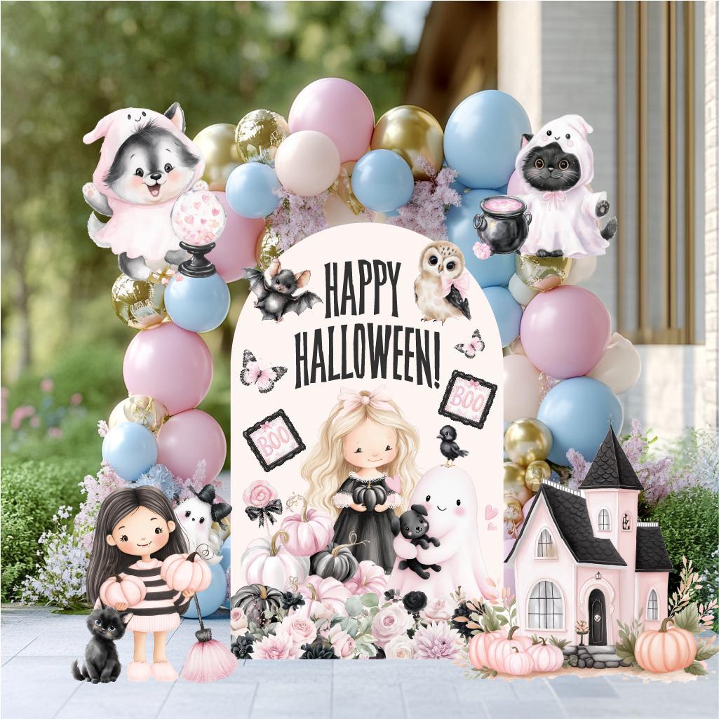 Pink Halloween Cutouts, Halloween Decor, Fall Decor, Lawn Sign, Yard Sign, Witch, Ghost, Black Cat, Spooky, Spooky Season, Skeleton, Pumpkin