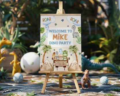 Dinosaur Party Cutouts, Party Decor, Baby Dino Birthday Party, Party Props, Roar Baby Shower, Safari Dino, Safari Truck, Standee, T-Rex