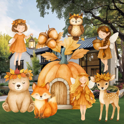 Woodland Fairy First Birthday Cutout, Whimsical Fairy Baby Shower, Fall Decor, Enchanted Fairy, Outdoor Decor, Pumpkin Centerpieces, Props