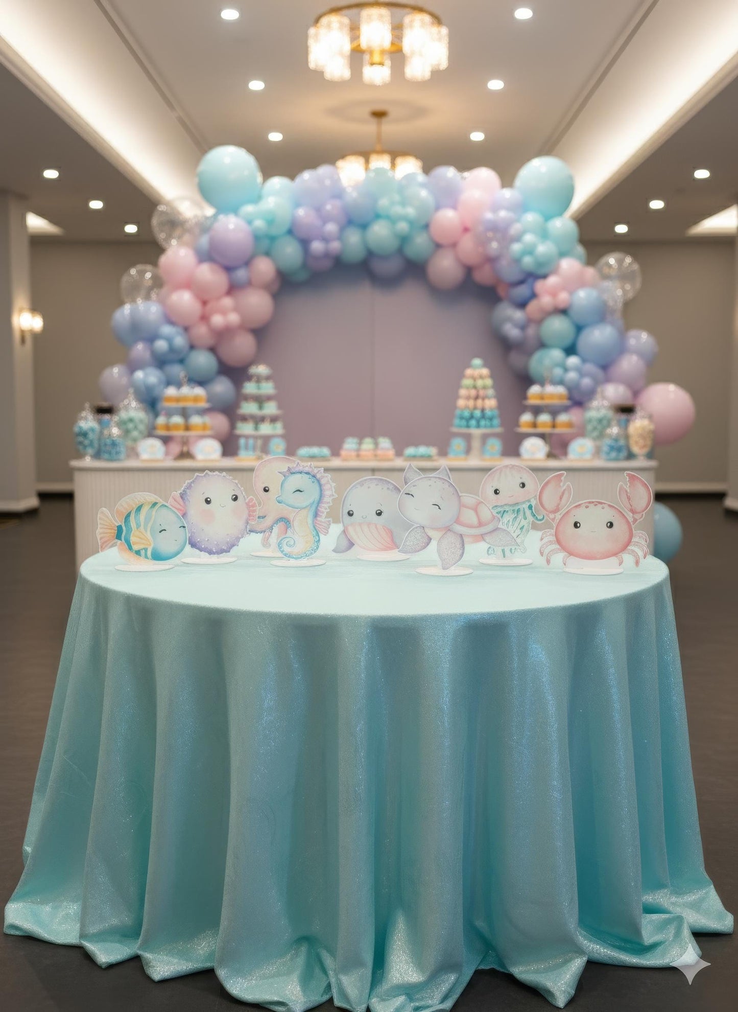 Sea Animals Double-Sided Table Centerpieces Set 8, Baby Shower, Ocean Nursery Decor, Table Decor, Birthday Decorations, Under the Sea Party