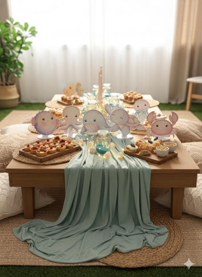 Sea Animals Double-Sided Table Centerpieces Set 8, Baby Shower, Ocean Nursery Decor, Table Decor, Birthday Decorations, Under the Sea Party