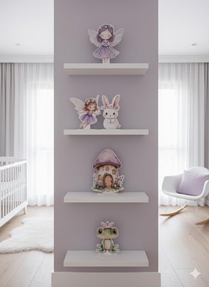 Purple Fairy Double-Sided Table Centerpieces Set 5, Baby Shower, Nursery Decor, Table Decor, Fairy First Birthday, Party Props