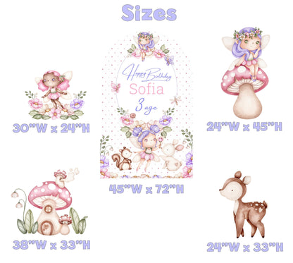 Fairy First Birthday Cutouts, Fairy Baby Shower, Fairy Garden, Fairy House, 1st Birthday, Welcome Sign, Woodland Birthday, Party Props