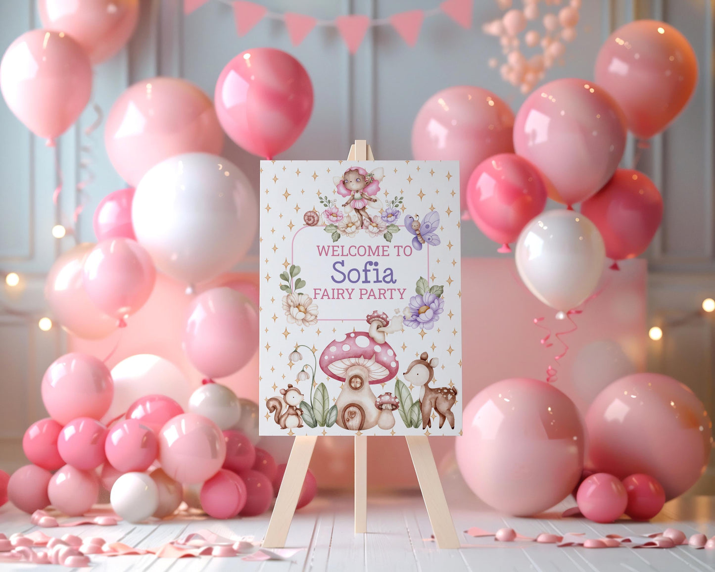 Fairy First Birthday Cutouts, Fairy Baby Shower, Fairy Garden, Fairy House, 1st Birthday, Welcome Sign, Woodland Birthday, Party Props