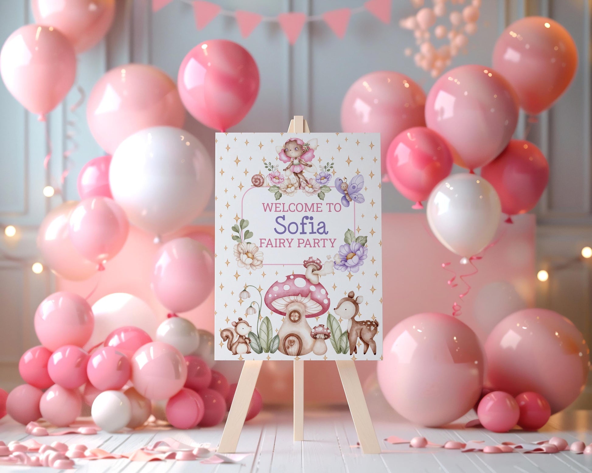 Fairy First Birthday Cutouts, Fairy Baby Shower, Fairy Garden, Fairy House, 1st Birthday, Welcome Sign, Woodland Birthday, Party Props