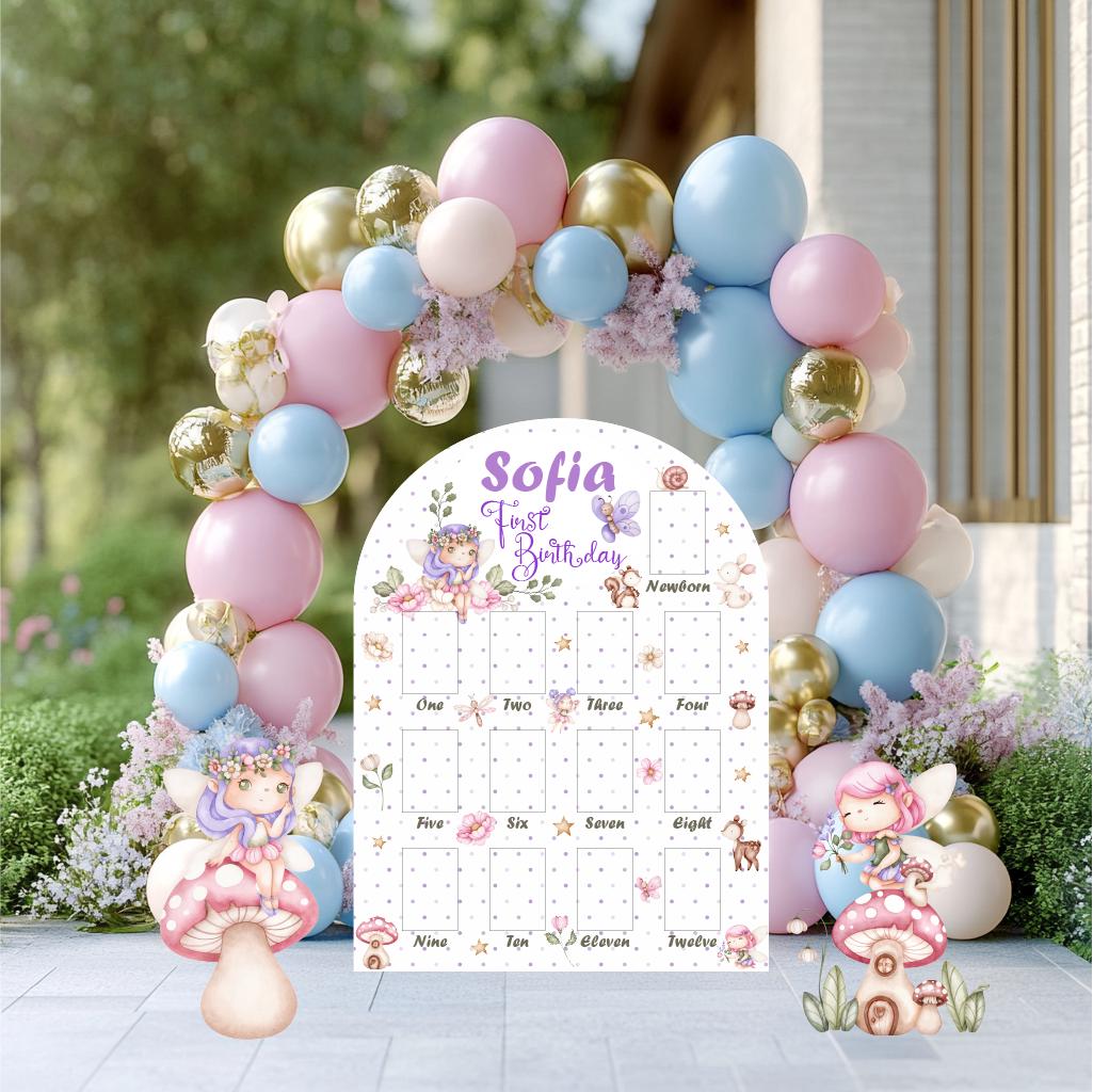 Personalized Fairy First Birthday Photo Board, Centerpieces, Whimsical First Birthday, Princess, Fairy Theme Party Cutouts, Party Props