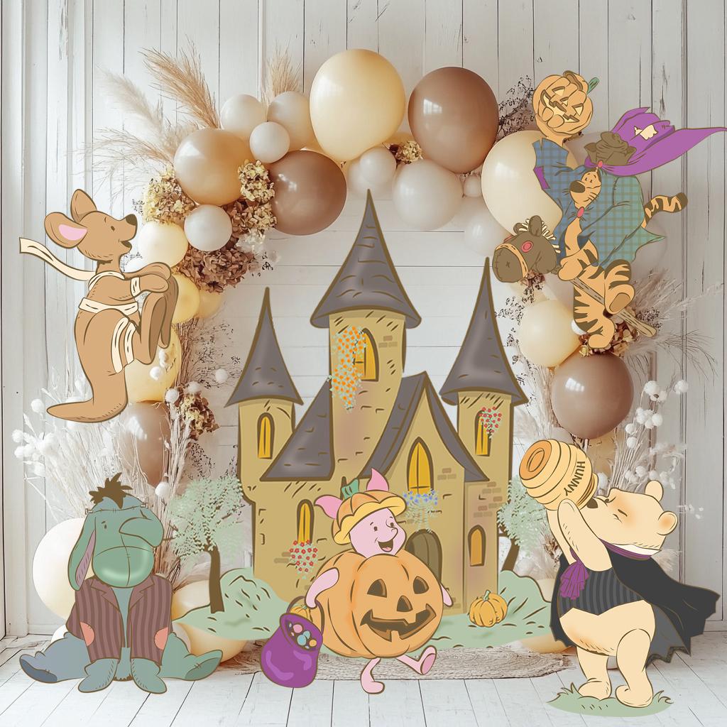 Halloween Winnie the Pooh Cutouts, Yard Art, Spooky Decor, Halloween Decor, Baby Shower Decor, Yard Sign, Halloween Party Props