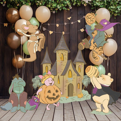 Halloween Winnie the Pooh Cutouts, Yard Art, Spooky Decor, Halloween Decor, Baby Shower Decor, Yard Sign, Halloween Party Props