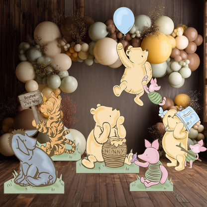 Classic Winnie the Pooh Cutout Decoration, Blue Baby Shower Decor, Backdrop Decor, Baby Boy, Honey Bear, Boy Birthday, Party Props, Yard Art