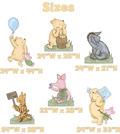 Classic Winnie the Pooh Cutout Decoration, Blue Baby Shower Decor, Backdrop Decor, Baby Boy, Honey Bear, Boy Birthday, Party Props, Yard Art