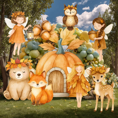 Woodland Fairy First Birthday Cutout, Whimsical Fairy Baby Shower, Fall Decor, Enchanted Fairy, Outdoor Decor, Pumpkin Centerpieces, Props