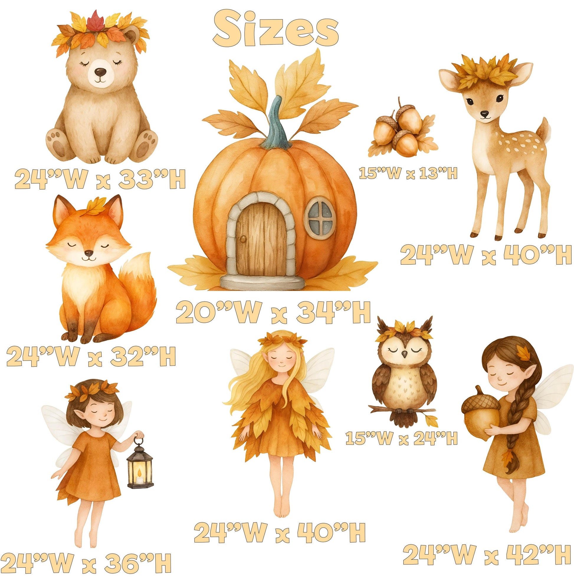 Woodland Fairy First Birthday Cutout, Whimsical Fairy Baby Shower, Fall Decor, Enchanted Fairy, Outdoor Decor, Pumpkin Centerpieces, Props